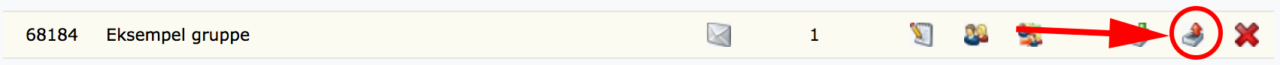 Klik på eksporter ikonet for, gruppen for at eksportere en gruppe fra CPSMS